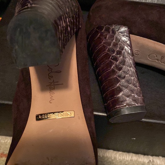 Cole Haan Brown suede pump Nike air 6 1/2 B - Picture 7 of 7